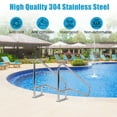 thumbnail image 1 of Inground Pool Handrail - 304 Stainless Steel, 385LBS Capacity, Rustproof Safety Rail with Non-Slip Blue Grip, Easy Install for Pool Steps - Bathroom Furniture Set, 55x32 Inch, 1 of 6