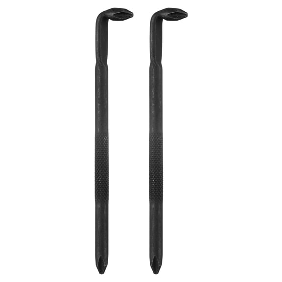 Uxcell 2pcs Offset Screwdriver PH2 Phillips Cross Head Right Angle 90 Degree Screw Driver Double Ended L-Type Hand Tool for Home Appliance Repair, Black