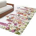 thumbnail image 2 of Area Rug for Living Room, Spring Floral Non-Slip Indoor Large Carpet for Bedroom/Dining Room, Watercolor Lavender Daisy Butterflies Botanical Washable Low-Profile Floor Mat Runner Rugs - 2.7 x 5 Ft, 2 of 7