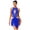 Royal Blue, variant on Women Latin Dance Dress Rhinestone Tassel Skirted Leotard Rumba Samba Salsa Ballroom Dancewear Gold L
