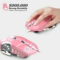 thumbnail image 5 of Gaming Mouse Wired, 6 Buttons, Chroma RGB Backlit, 3200 DPI Adjustable, Comfortable Grip Ergonomic Optical PC Computer USB Gaming Mice (Pink), 5 of 7