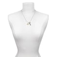 thumbnail image 3 of Delight Jewelry Goldtone 3-D Flying Bat with Crystals - Love and Lock Charm Necklace, 18"+1", 3 of 4