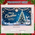 thumbnail image 2 of Festive Christmas Banner Blue Color New Year Display Star Decor Reindeer Design Holiday Backdrop for Christmas Party New Year Celebration Indoor Event, 2 of 9