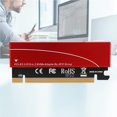 thumbnail image 4 of Adaptador De Extensión Nvme M.2 A Pcie3.0 Tarjeta Vertical Con Obleas De Enfriamiento De Gel De Sílice (Rojo) Guardurnaity EL009322-00, 4 of 6