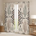 thumbnail image 2 of Homewish Rustic Western Aztec Blackout Curtains Set of 2 (52x84 Each),Boho Bohemain Tribal Window Curtains,Country Farmhouse Lodge Curtains and Drapes For Adult,Ultra Soft Home Decor, 2 of 6
