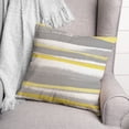 thumbnail image 3 of Creative Products Yellow and Gray Stripes 18 x 18 Spun Poly Pillow, 3 of 3