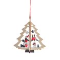 thumbnail image 2 of Colgantes de madera navideños 3D Adornos colgantes de madera navideños multiusos para Papá Noel y muñeco de nieve, 2 of 9