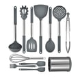 thumbnail image 2 of 12PCS Kitchen Cooking Utensil Set Silicon Non Slip Kitchen Gadgets Essential Cookware Tools with Rotatable Holder for Home Dark Gray, 2 of 5
