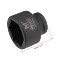 thumbnail image 2 of Uxcell 3/4" Drive 46mm 6-Point CR-MO Steel Shallow Impact Socket, 2 of 5