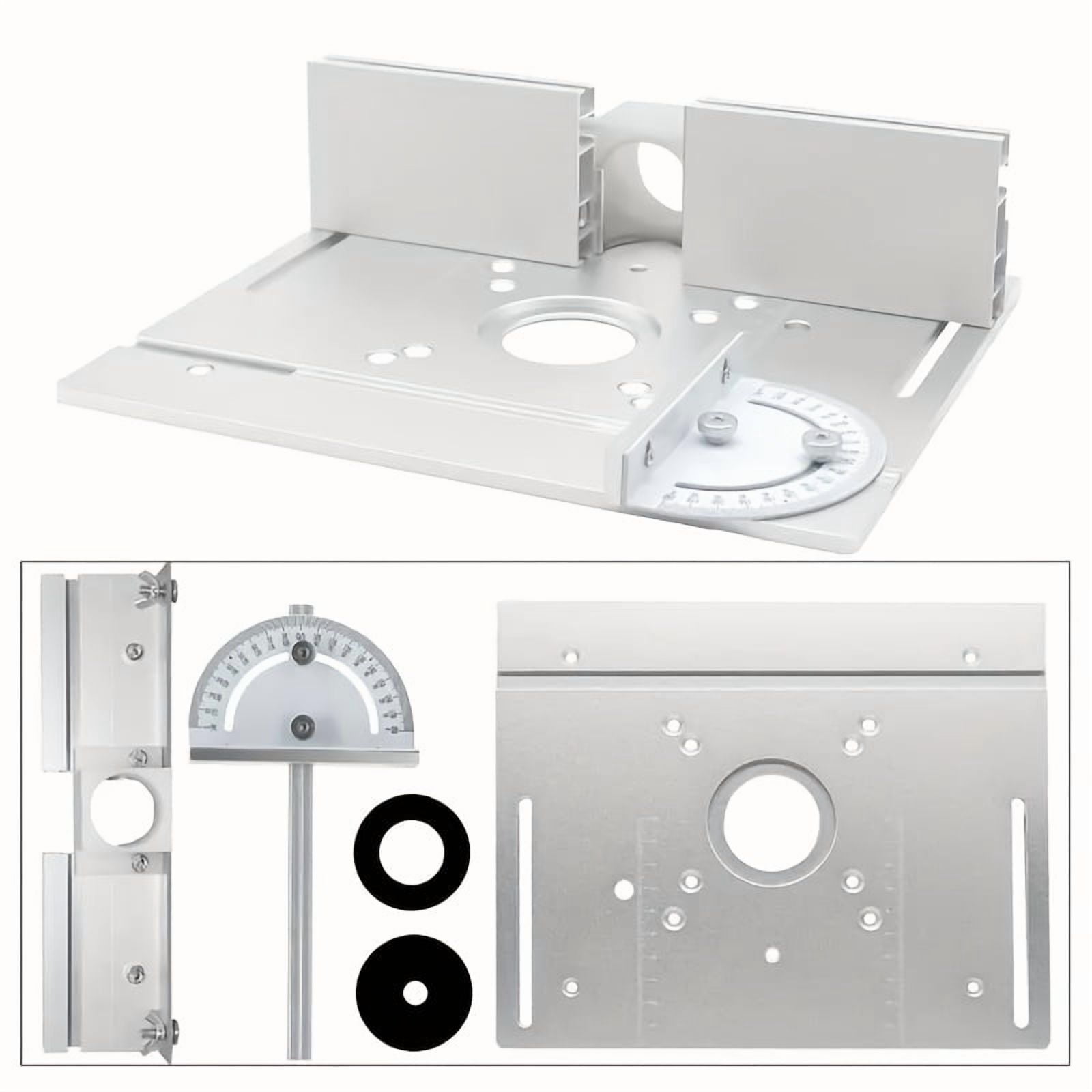 Upgrade Your Woodworking Bench with This 1pc Aluminum Router Table Insert Plate, Aluminum Dual Function Router Table with Fence And Miter Gauge