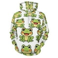 thumbnail image 3 of Cartoon Frog Hoodies Oversized Hoodie Couple Long Sleeve Cute Graphic Casual Hooded Sweatshirts, 3 of 5