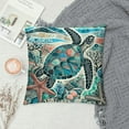 thumbnail image 2 of COMIO Ocean Theme Throw Pillow Covers Mediterranean Style Decorative with Sea Turtles/Coral Cushion Cover Beach Nautical Decorative Pillowcases, 2 of 5