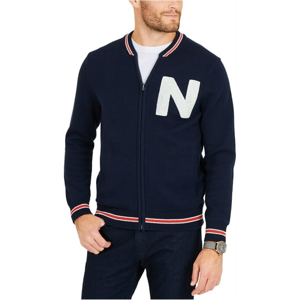 Nautica Mens Logo Baseball Jacket Blue X Large Walmart