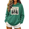 thumbnail image 2 of Ynynloco Women’s Fall Halloween Hoodies Sweatshirt Slouchy Casual Long Sleeve Pullover Tops with Pocket for Thanksgiving Present Gift, 2 of 5