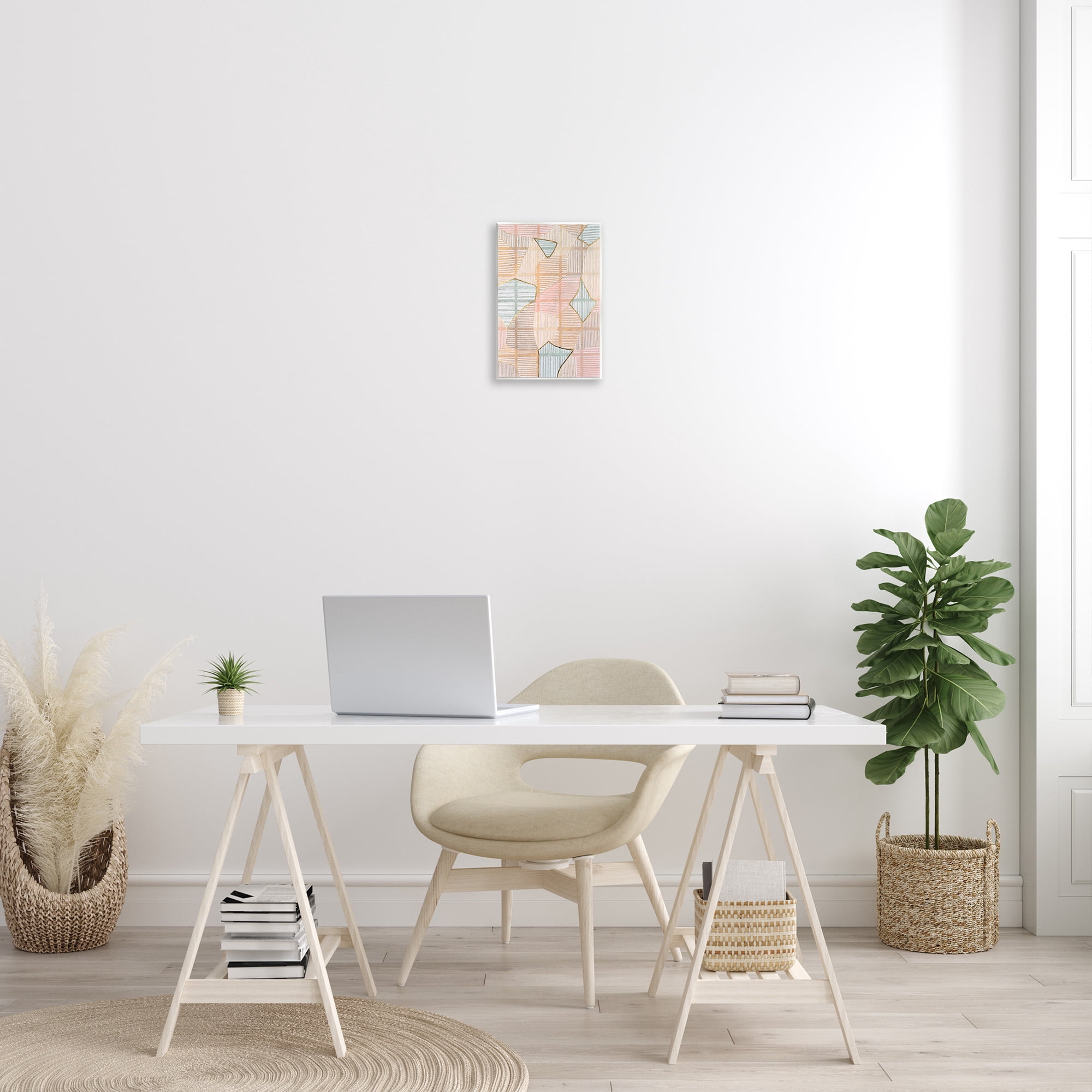 Stupell Industries Pastel Patterned Shapes Abstract Painting Unframed Art Print Wall Art, 10 x 15
