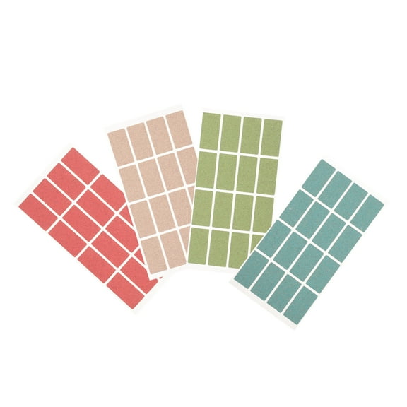 HOMEMAXS 4 Sheets Multifunctional Name Stickers for Cake Use with Strong Adhesion Assorted Color Wood