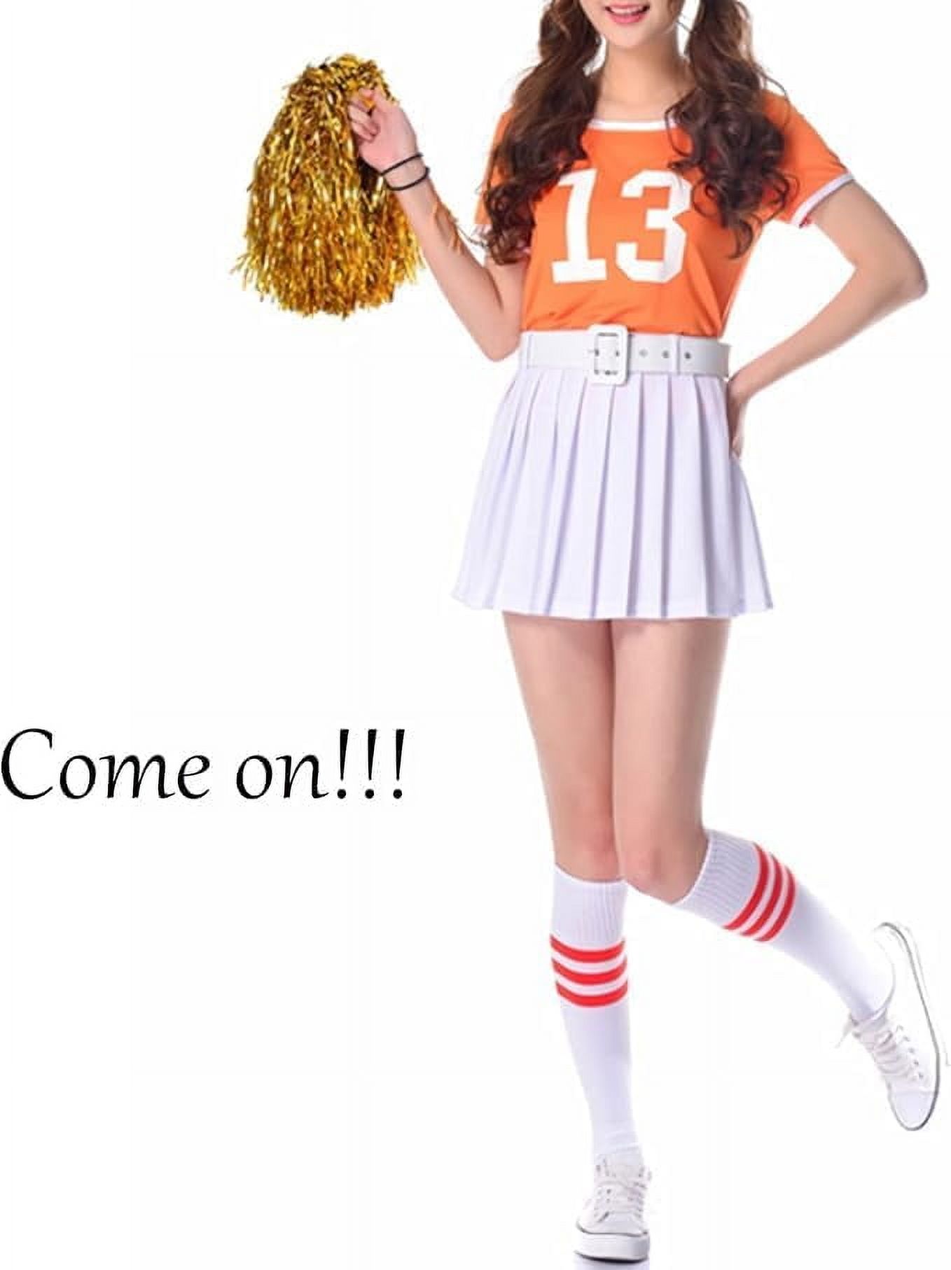 6pcs Cheerleaders Holding Flowers Cheerleader Flowers Cheer Girl Pom Dance Ball-Flower Pom Pom Colorful Ball Flower Props Ball-Flower Metals Cheerleading Hand Stick Basketball