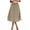 Khaki, variant on GigrtiJin Women's Mesh Midi Skirt Sweet Elastic High Waist A-Line Ruffle Tiered Layered Puffy Long Maxi Skirts