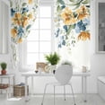 thumbnail image 5 of Blue Yellow Spring Floral Blackout Curtains for Bedroom, Watercolor Botanical Summer Thermal Insulated Kitchen Drapes with Grommets, Light Blocking Window Treatment, 2 Panels 52" x 45", 5 of 7