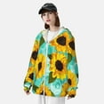 thumbnail image 5 of Daiia Sunflowers With Green Leaves UPF 50+ Sun Protection Hoodie Jacket Lightweight Long Sleeve Sun Shirt for Women Men with Pocket Hiking Outdoor-XX-Large, 5 of 9