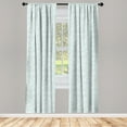 thumbnail image 3 of Ambesonne Blue and White Curtains, Ocean Wave Lines, Pair of 28"x95", Pale Blue White, 3 of 5