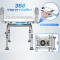 thumbnail image 6 of SACVON 360 Degree Shower Chair Swivel, Portable Seat with Armrests, Adjustable Height Seat for Bathtub, 6 of 8