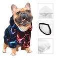 thumbnail image 3 of Haiem Red And Blue Lightning for Winter Dog Hoodie Sweatshirts with Pockets Warm Dog Clothes for Small Dogs Chihuahua-Small, 3 of 7
