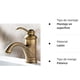 thumbnail image 4 of Monstrate Cobre duradero durante mucho tiempo Grifo de lavabo de latón antiguo para fregadero Grifo de latón fácil de instalar Accesorios de baño, 4 of 6