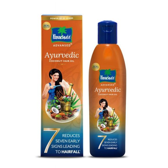 Parachute Advansed Ayurvedic Coconut Hair Oil With Neem & Bhringraj - Reduces Dandruff & Hair fall(300ml)