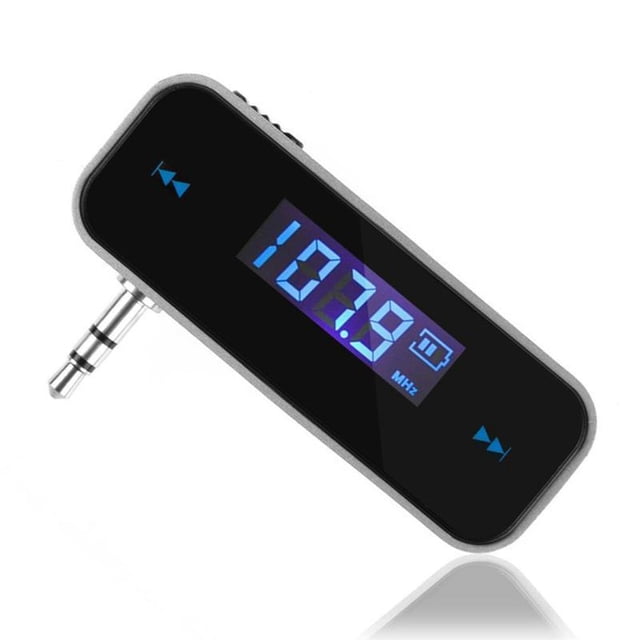Audio de Musique 3.5mm pour Voiture Émetteur FM Kit Voiture Affichage LCD Mini Modulateur FM Mains Libres Sans Fil pour Téléphone Android