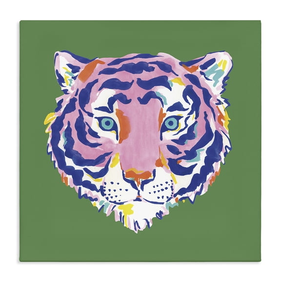 Stupell Industries Eclectic Exotic Boho Tiger Face Canvas Art, 17 x 17, by Karolina Sato