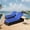 Brown Rattan with Blue Cushion, variant on Set of 2 Outdoor PE Wicker Chaise Lounges – Adjustable Recliner Chairs with Storage Table – Sky Blue Cushions, Removable Tabletop – Ideal for Poolside, Patio, Deck