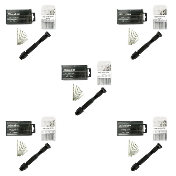 Kenally Micro brocas helicoidales multiusos, carpintería precisa, rotativa compacta, antideslizante, resina silenciosa, llavero de tipo 11 Tipo 11 5piezas