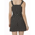 thumbnail image 3 of Lovito Casual Polka Dot Drawstring Cut Out Ruffle Dress, 3 of 5