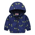 thumbnail image 1 of Verugu Toddler Baby Girls Boys Winter Coat Thicken Warm Jackets Baby Hooded Snow Outwear Coat Kids Long Sleeved Coat Printed Hooded Jacket Suit Dark Blue, 3-4 Years, 1 of 2