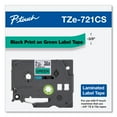 thumbnail image 6 of Brother P-Touch TZe Laminated Removable Label Tapes, 0.35" x 26.2 Feet, Black on Green, 6 of 6