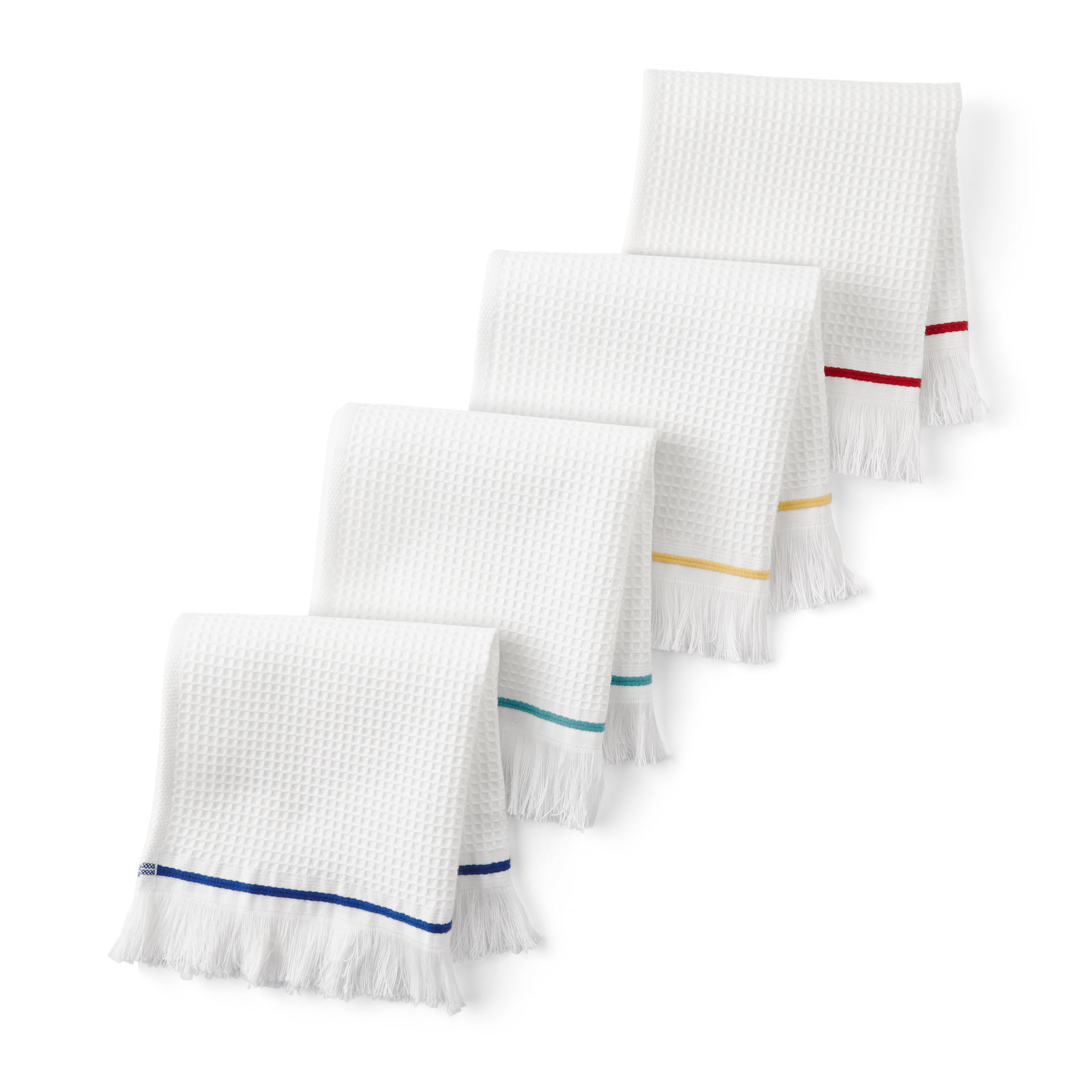 The Pioneer Woman Fringe Dish Cloths, White, 8 Piece