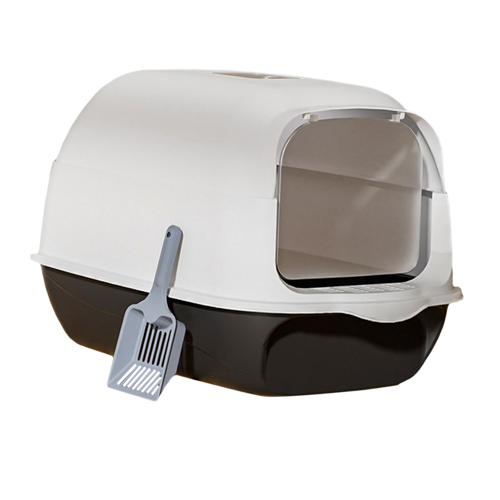 Bvdfgk Enclosed Cat Litter Tray Cat Litter Boxes Detachable Kitten Potty Pan Cat Litter Black