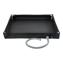 HIBIBUD Portable Shower Pan With Drain Hose Foldable Shower Base For Camping Camping Supplies (Black)