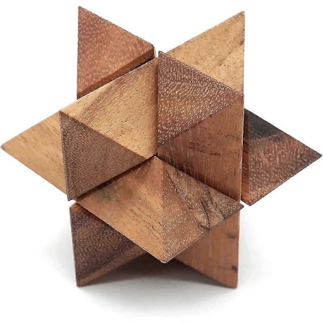 Adults Games Gifts Wooden Star Cube Puzzle Game Brain Teasers of The Logic Games for Kids and Teen to Challenge Puzzles