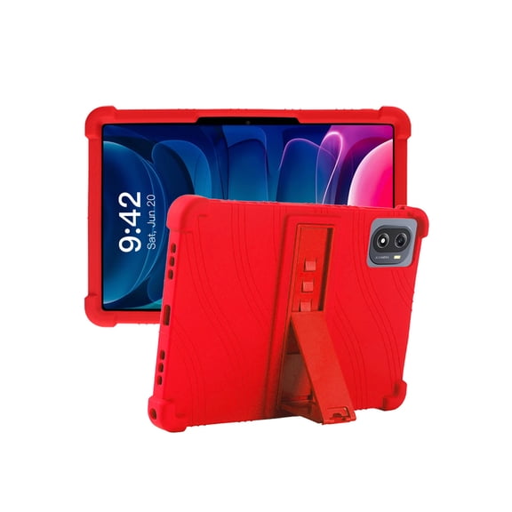 HYRACPO Silicone Case for HYYUO 10.1 inch, Soft Flexible Shockproof Protective Tablet Cover, Anti-Scratch & Lightweight Slim Design-Red