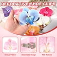 thumbnail image 3 of Uxcell Flower Shoe Clips, 2 Pcs Removable Decorative Shoe Clips Butterfly Orchid Accessories for Women, Light Pink, 3 of 7