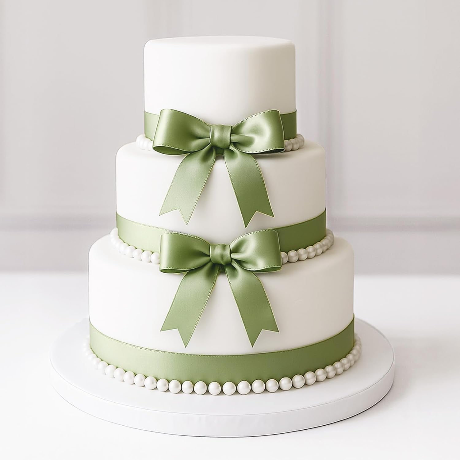 Sage Green Satin Ribbon – 1 1/2'' x 100 Yards Polyester Sage Ribbon for Gift Wrapping, Light Green Ribbons for Crafts, Wedding Invitations, Baby Shower Decor, Floral Bouquets, Wreath Bows