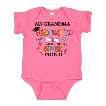 

Inktastic My Grandma Graduated and I m Super Proud Gift Baby Boy or Baby Girl Bodysuit
