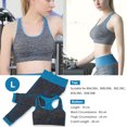 thumbnail image 3 of Trajes de gimnasio para mujer, mallas con sujetador de Yoga, ropa deportiva para Fitness (azul L), 3 of 3
