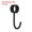 Black, variant on Uxcell 12 Pack Stainless Steel 22mm Inner Dia Pipe Rod Hooks Coat Hook, Black