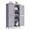 Mystic Gray, variant on Floor Storage Cabinet, Storage Unit, Freestanding Cabinet with 4 Doors, 11.8 x 23.6 x 43.3 Inches, White