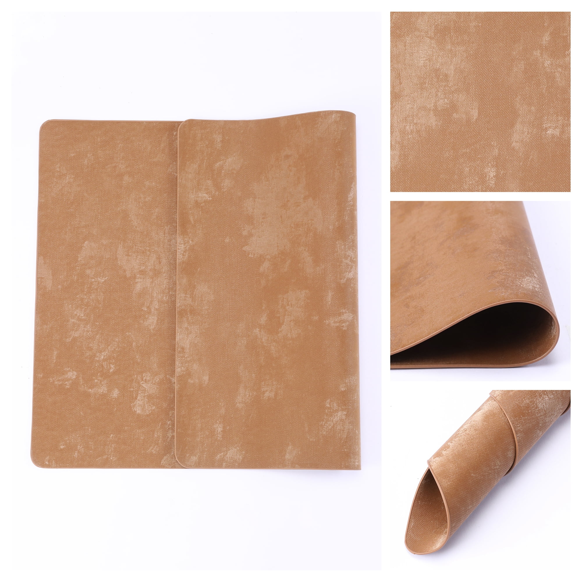 Unique Bargains Waterproof Placemats 4pcs Coffee 17.7"x11.8"