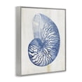 thumbnail image 3 of Stupell Industries Blue Nautilus Shell Animals Painting Gray Framed Art Print Wall Art, 11 x 14, 3 of 8