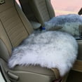 thumbnail image 2 of Alfombras de Oveja Artificial, Cojín para Silla, Cojín para Asiento de Comedor Interior para Jardín, Patio Blanco + gris perfecl Cojín esponjoso, 2 of 8